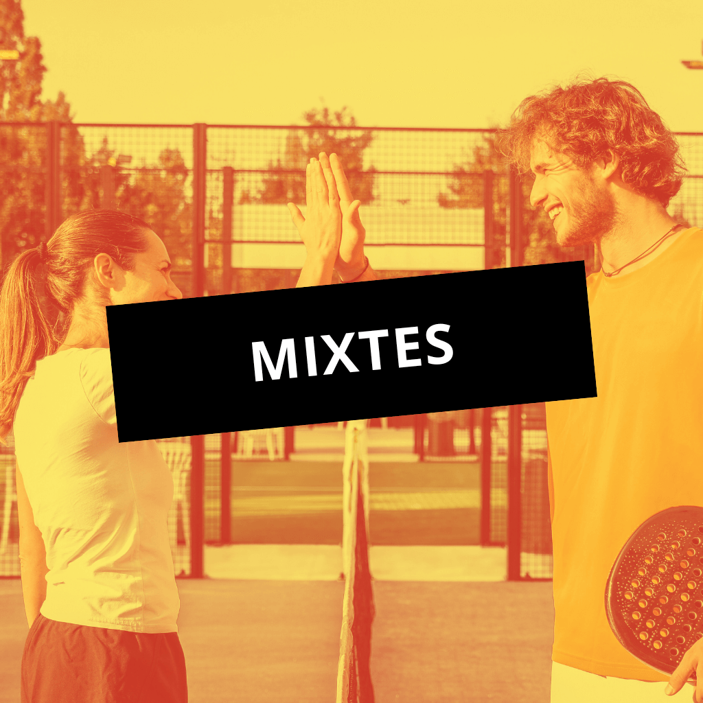 Un match de padel mixte avec joueurs et joueuses réunis sur le court à Dijon